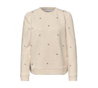 Street One Studio - Sweatshirt mit Herz-Stickerei und Puffärmeln beige - Gr. - 34