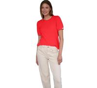 Street One Studio Frauen T-Shirt mit Rundhals und Knopfdetail in Rot, Gr: 40