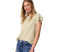 Street One Studio T-Shirt mit Volant-Ärmeln und Print Off White 38
