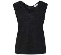 street one studio - Top mit V-Ausschnitt & Spitze schwarz - Gr. - 36