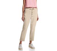 Street One Hose Style Bonny – Bengaline, Web, loose fit, elastischer Bund, coastal beige Gr. 40