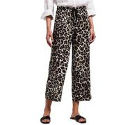 Gemusterte Wide Leg Hose Schwarz 42