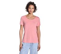 Street One Damen A322897 Basic T-Shirt in Unifarbe, Blush Peach, 44
