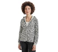 Street One Sweat Hoody Zip JKT w. AOP, Heather Grey Mel., 40