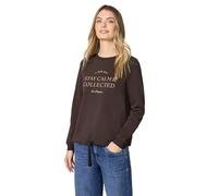 Street One Sweatshirt Damen Rundhals mit Artwork molten earth Gr. 36 85% Baumwolle, 15% Polyester