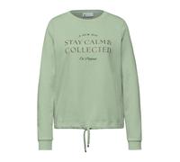 Street One Sweatshirt Damen mit Artwork, bedruckt Rundhals Pale Mint Grün Gr. 38