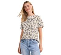 Street One - T-Shirt mit Animal-Print beige - Gr. - 34