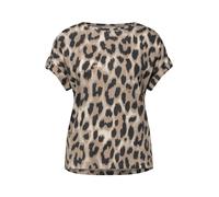 Dropped Shoulder Shirt mit Leo-Muster Beige 36