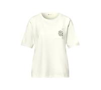Street One - T-Shirt mit Brusttasche und Deko-Detail weiß - Gr. - 38