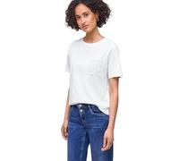 Street One T-Shirt mit Crochet-Tasche Off White 34