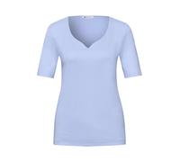 Basic T-Shirt mit Herzausschnitt Schwarz 38