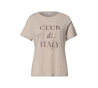 Street One T-Shirt mit Rundhals und Artwork Clay Sand 38