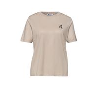 Street One Kurzarmshirt Jersey – 50% Baumwolle/50% Modal, bedruckt – Damen Gr. 38 Clay Sand
