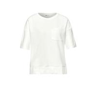 Street One Frauen Kurzarmshirt mit Strukturmix in Weiß, Gr: 38