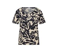 Street One - T-Shirt mit V-Ausschnitt blau - Gr. - 36
