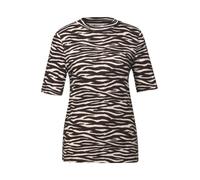 Street One - T-Shirt mit Zebra Print braun - Gr. - 34
