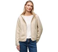 Street One Frauen Teddy-Jacke mit Kapuze in Beige, Gr: 42