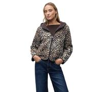 Street One - Teddy-Jacke mit Leo-Muster beige - Gr. - 38