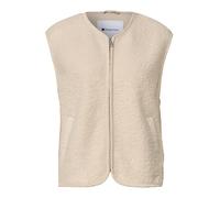 Plüschweste STREET ONE, Damen, Gr. 38, soft fawn beige, Plüsch, Obermaterial: 100% Polyester. Futter: 100% Polyester, hüftlang, V-Ausschnitt, Westen (13501014-38) soft fawn beige