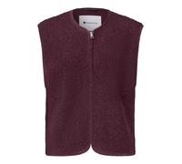 Fellimitatweste STREET ONE, Damen, Gr. 42, lila (rustic rouge), Stoff, Vorderseite: 100% Polyester. Rückseite: 100% Polyester, unifarben, normal normal, Rundhals, Westen (42677323-42) rustic rouge