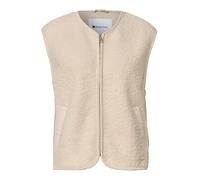 Street One - Teddy-Weste mit Zipper und Corddetails soft fawn beige - Gr. - 40