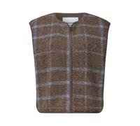 Street One - Teddy-Weste mit Zipper und Print silk brown - Gr. - 44