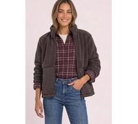 Fellimitatjacke STREET ONE, Damen, Gr. 36, braun (plummy braun), Stoff, Obermaterial: 100% Polyester. Obermaterial 2: 100% Polyester. Futter: 100% Polyester, unifarben, regular fit normal, hoch geschl