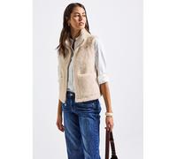 Street One Teddyweste in Creme - Größe 38 | Damenjacken
