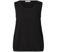 Street One - Top aus Jersey mit Elastiksaum Black - Gr. - 40
