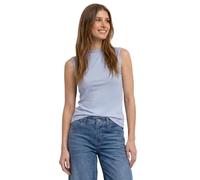 Shirttop STREET ONE, Damen, Gr. 36, blau (whispery blau), Jersey, Obermaterial: 63% Modal, 37% Polyester, unifarben, tailliert hüftbedeckend, Rundhals, Tops Shirttop, Sommertop im Silk-Look mit Turtle