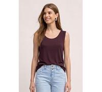Street One Top Damen V-Ausschnitt Jersey Elastiksaum 95% Viskose/5% Elasthan Rustic Rouge Gr. 40