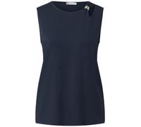 Street One - Top mit Cut-Out und Detail blau - Gr. - 34