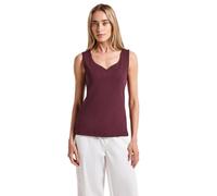 Street One Frauen Top mit Herzausschnitt in Rot, Gr: 44