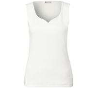 Street One - Top mit Herzausschnitt weiß - Gr. - 34