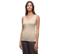 Street One Top mit Knopfdetail Cotton beige 44