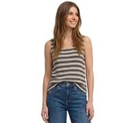 Stricktop STREET ONE, Damen, Gr. 38, schwarz, Jersey, Obermaterial: 60% Viskose, 40% Polyester, gestreift, hüftlang, tiefer Rundhals, Tops Stricktop, Sommertop, tiefer Rundhalsausschnitt, Viskosemx (5