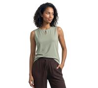 Trägertop STREET ONE, Damen, Gr. 44, mint leaf, Web, 50% Baumwolle, 50% Modal, unifarben, comfort fit normal, Rundhals, normaler Saum, Tops Trägertop, mit Cut-Out Detail (74935037-44) mint leaf