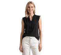 Street One Top mit Strukturmix und Crochet-Details Black 36