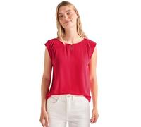 Street One Top mit Strukturmix und Raffung Salsa red 34