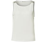 Street One - Top mit U-Boot-Ausschnitt und Schulterdetail off white - Gr. - 42