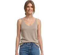 Street One Top mit V-Neck und Glitzerdetails Clay Sand 40