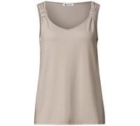 Street One - Top mit V-Neck und Knotendetail clay sand - Gr. - 40