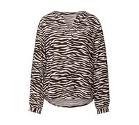 Street One Tunika Langarm Zebra-Print 100% Viskose Rundhals deep roast braun Gr. 38