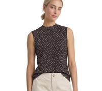 Turtle Neck Top aus Mesh mit Print