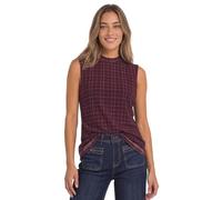 Turtle Neck Top aus Mesh mit Print