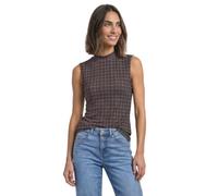 Mesh-Top STREET ONE, Damen, Gr. 40, silk braun, Mesh, Obermaterial: 95% Polyester, 5% Elasthan. Futter: 100% Viskose, bedruckt, normal hüftbedeckend, Rundhals, Tops, Turtle Neck Sommer-Top aus Mesh mi