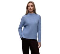 Street One Frauen Turtleneck Strukturpullover in Blau, Gr: 36