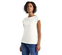 Street One Damen 3222957 U-Boot Shirt mit Rippdetail, Off White, 36