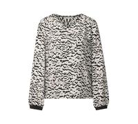 Street One - V-Neck Bluse mit Tape beige - Gr. - 38