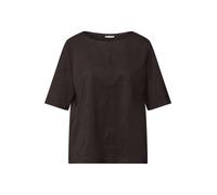 Street One - Velours Blusenshirt braun - Gr. - 36